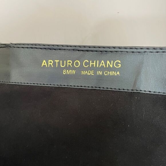 NEW WITHOUT TAGS ARTURO CHIANG RIDING BOOTS IN BLACK LEATHER - Picture 9 of 9